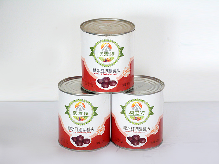 糖水紅酒梨罐頭